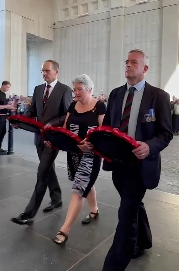 3b1aeb49-c878-40d9-a162-2288ee8171d9 Duncan laying a wreath on behalf of the group at the Menin Gate.