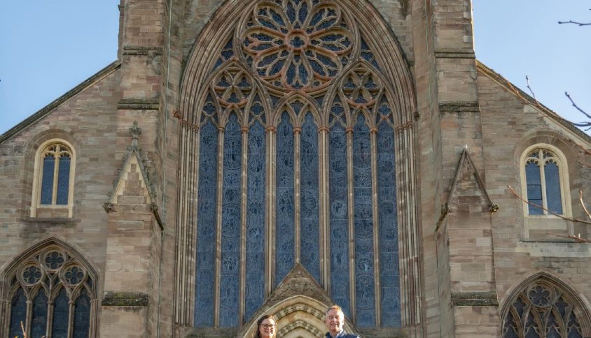 Lorna Robinson, Visitor Economy & Destination Manager at Visit Worcestershire and Duncan Sutcliffe from Sutcliffe & Co Insurance