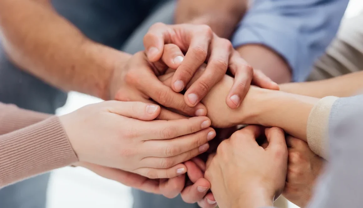 Supporting hands on world mental health day