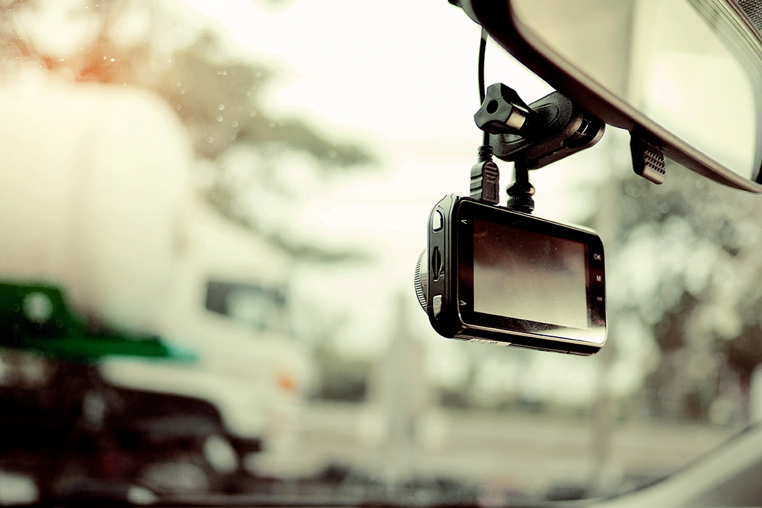 Dashcam close up